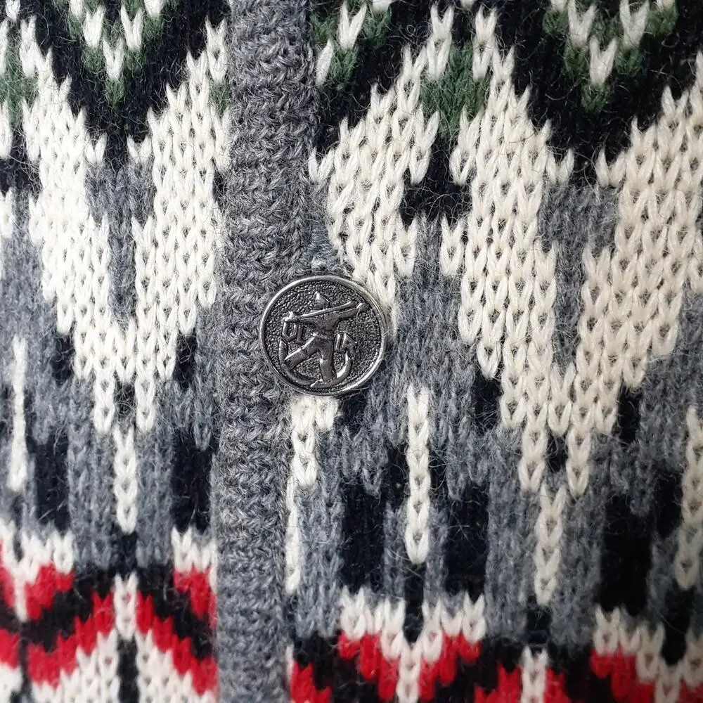 Vintage Mens Jantzen Wool Cardigan 6 Button Sweater Size Large Made in Canada